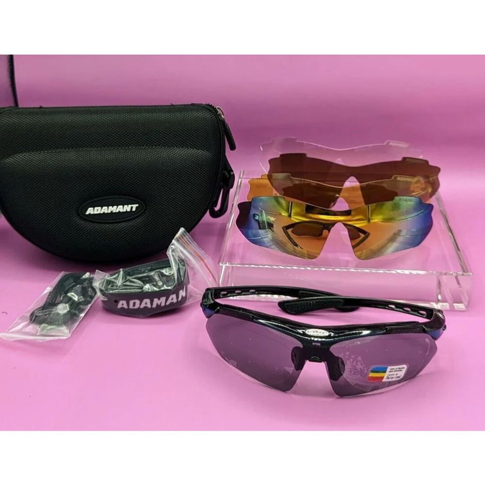 Adamant 5 In One Sunglasses Lens Wrap Sporty Sunglasses for Men and Women